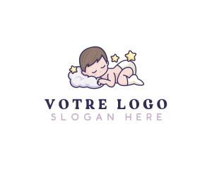 Cute - Sleeping Baby Dream logo design