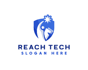 Reach - Secured Human Success logo design