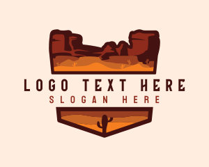 Canyon Mountain Desert logo design
