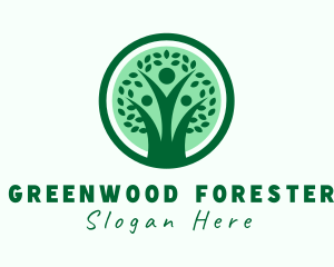 Forest Human Tree logo design