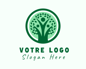Relaxation - Forest Human Tree logo design