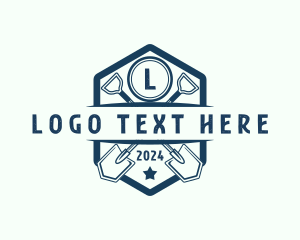 Landscape - Landscaping Shovel  Tool logo design