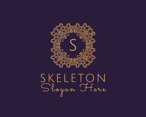 Golden - Luxurious Ornament Beauty Salon logo design