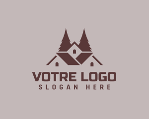 Cabin - House Mortgage Property logo design