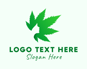 Cannabis - Marijuana Leaf Woman logo design