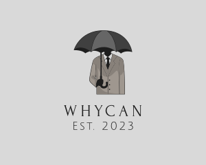 Guy - Mysterious Umbrella Man logo design