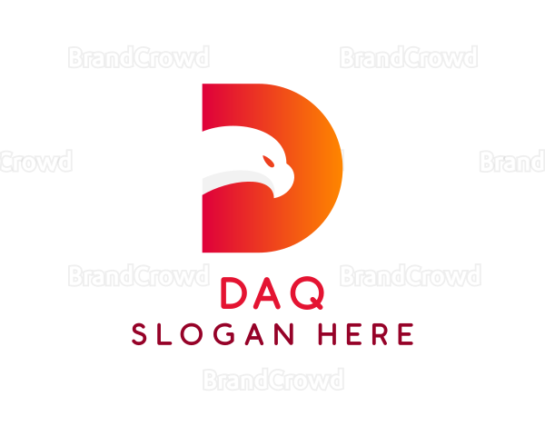Modern Fierce Eagle Letter D Logo