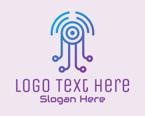 Telecommunication - Futuristic Jellyfish Tech logo design