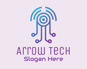 Futuristic Jellyfish Tech logo design