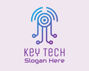 Futuristic Jellyfish Tech logo design