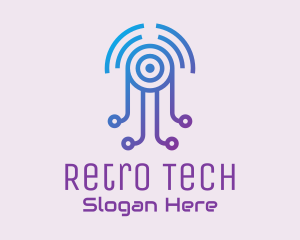 Futuristic Jellyfish Tech logo design