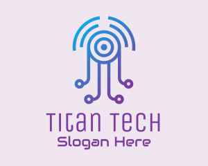 Futuristic Jellyfish Tech logo design