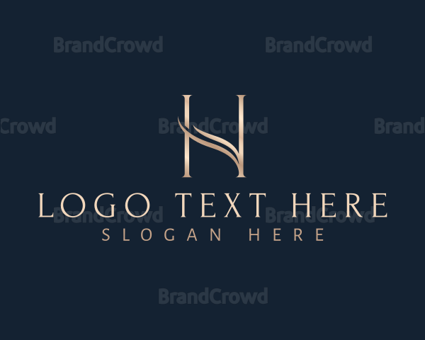 Elegant Wave Letter H Logo