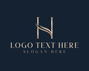 Gradient - Elegant Wave Letter H logo design