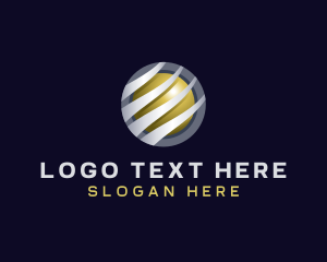 Logistics - 3D Globe Sphere logo design