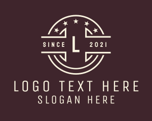 Beige - Star Badge Letter logo design
