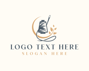 Sewing - Sewing Thread Needle Plant logo design