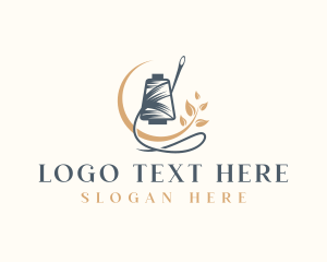 Stylist - Sewing Thread Needle Plant logo design