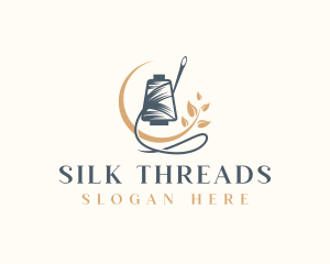 Sewing Thread Needle Plant logo design