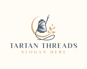 Sewing Thread Needle Plant logo design