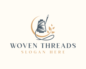 Sewing Thread Needle Plant logo design