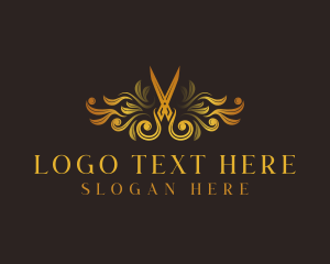 Hair Stylist - Luxury Scissors Tailoring logo design
