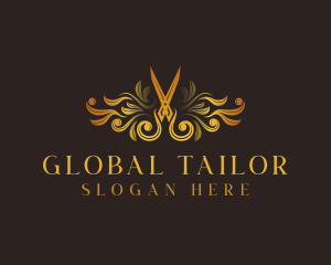 Luxury Scissors Tailoring logo design