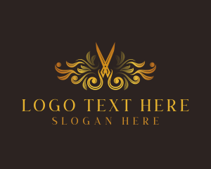 Salon - Luxury Scissors Tailoring logo design