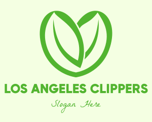 Agriculture - Green Eco Leaf Heart logo design