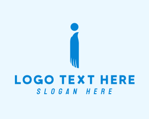 Avian - Blue Eagle Letter I logo design