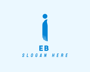 Blue Eagle Letter I Logo