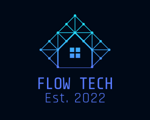 Smart Home Tech Circuit  logo design