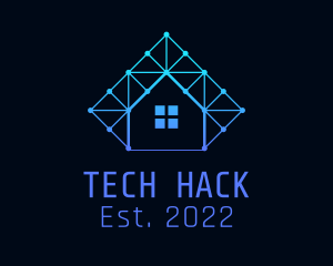 Smart Home Tech Circuit  logo design