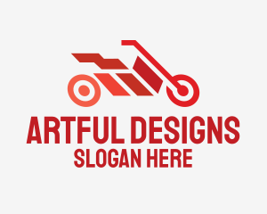 Red Motorbike Racing logo design