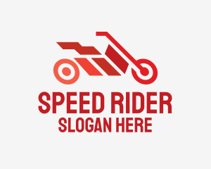 Motorbike - Red Motorbike Racing logo design