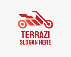 Red Motorbike Racing logo design