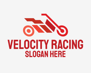 Motorsports - Red Motorbike Racing logo design