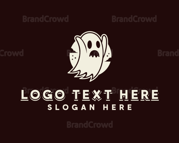Spooky Ghost Haunted Logo