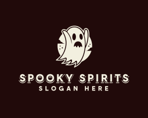 Spooky Ghost Haunted logo design