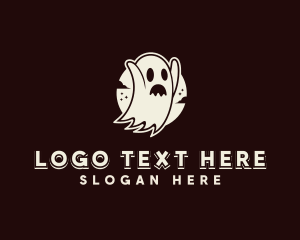 Spooky Ghost Haunted Logo
