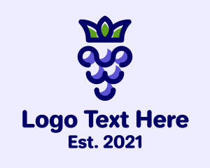 Grape - King Grape Fruit logo design