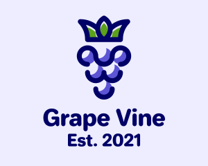 Grape - King Grape Fruit logo design