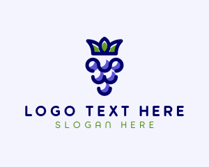 Vineyard - Crown Grape Fruit logo design