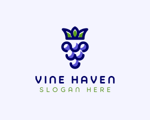 Crown Grape Fruit logo design