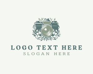 Floral Camera Photographer Logo