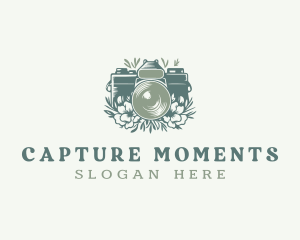 Photographer - Floral Camera Photographer logo design
