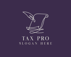Tax - Old Legal Scroll logo design