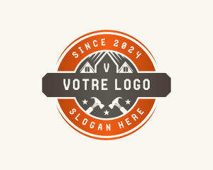 Construction - Hammer Roofing Contractor logo design