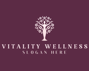 Floral Wellness Woman logo design