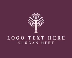 Floral Wellness Woman Logo